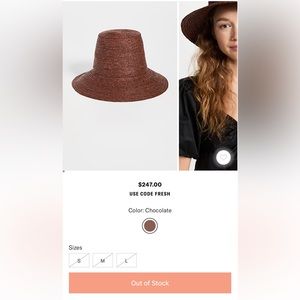 Janessa Leone 
Wes Hat size M (NEW)